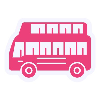 Otobüs. Web simgesi basit illüstrasyon