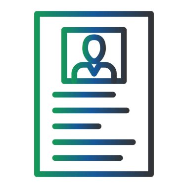  CV Vektör Şekil Simgesi Tasarımı