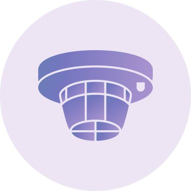 Yangın dedektörü Vektör Kabartma Simgesi Tasarımı 