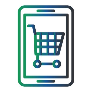 Alışveriş simgesinin vektör illüstrasyonu