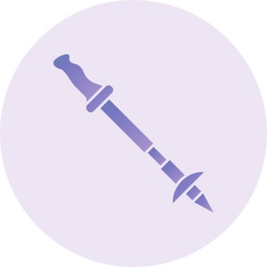 vector illustration of modern Hiking Pole icon