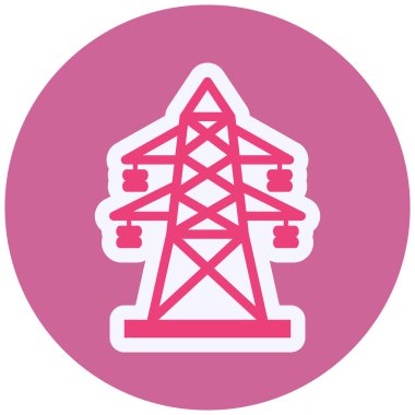 Elektrik santrali. Vektör illüstrasyonu