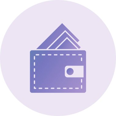 Cüzdan. Web simgesi basit tasarım