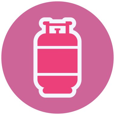 Gas Cylinder Vector Glyph Icon Design 