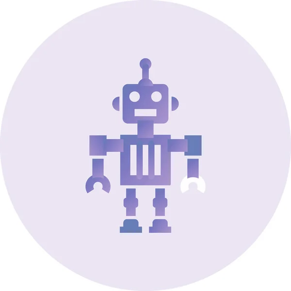 Robot Vector Glyph Icon Design — Wektor stockowy
