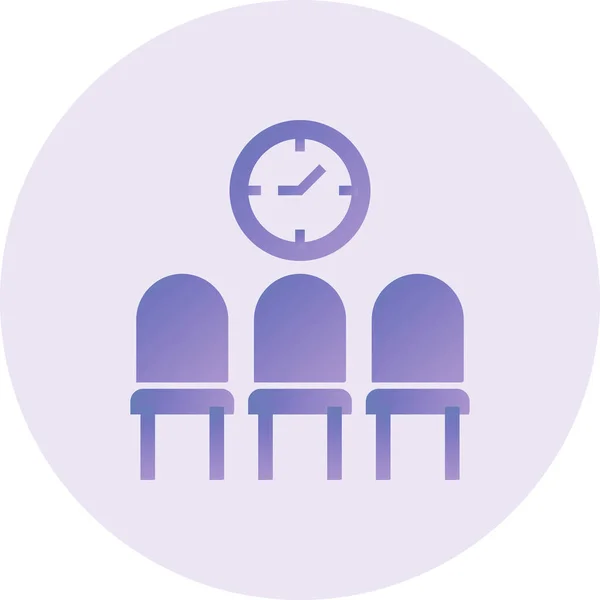 Waiting Room Web Icon Simple Illustration — стоковый вектор