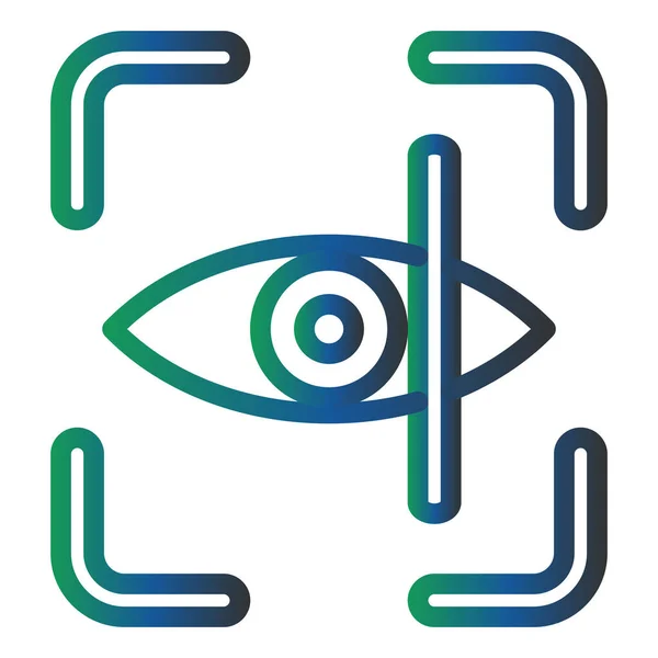 Retinal Scan Vector Glyph Icon Design — Stockvektor