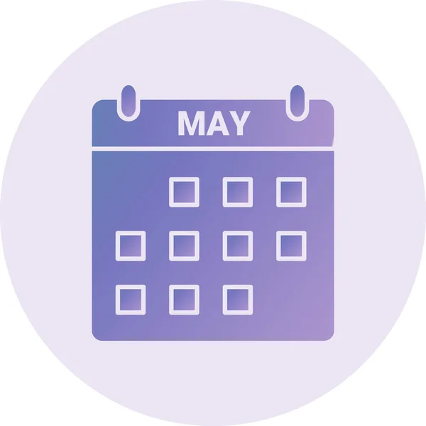 Simple Calendar Icon Web Illustration — 图库矢量图片