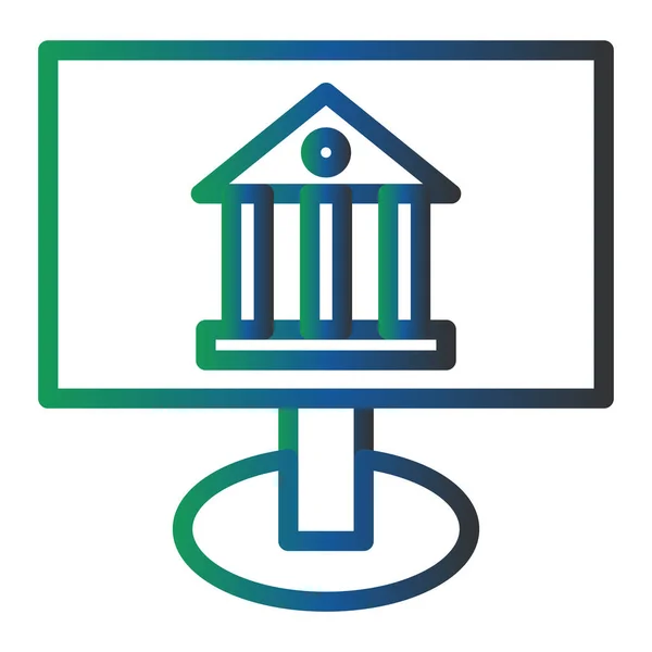 Ilustracja Wektorowa Ikony Banku — Wektor stockowy
