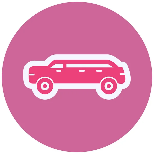 Limousine Web Icon Vector Illustration — ストックベクタ