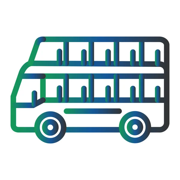Autobus Icona Web Semplice Illustrazione — Vettoriale Stock