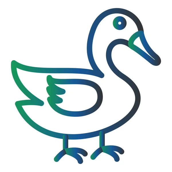 Swan Web Icon Vector Illustration — Image vectorielle