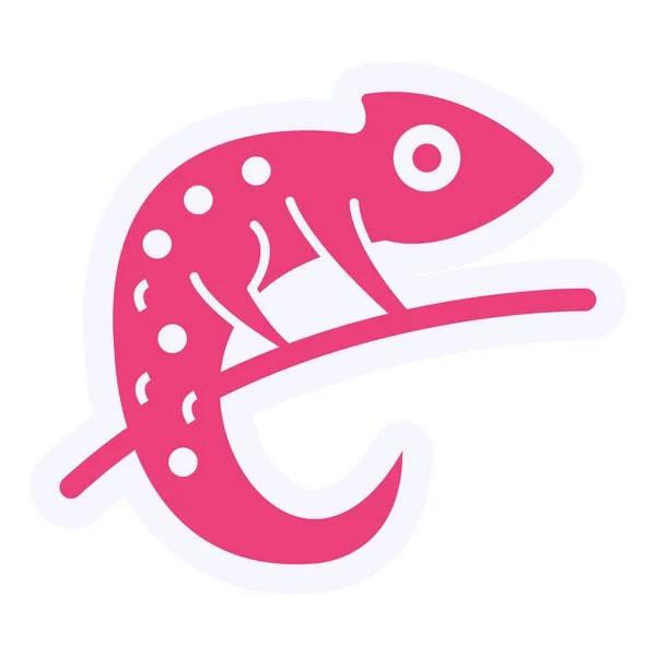 Chameleon Web Icon Vector Illustration — Wektor stockowy