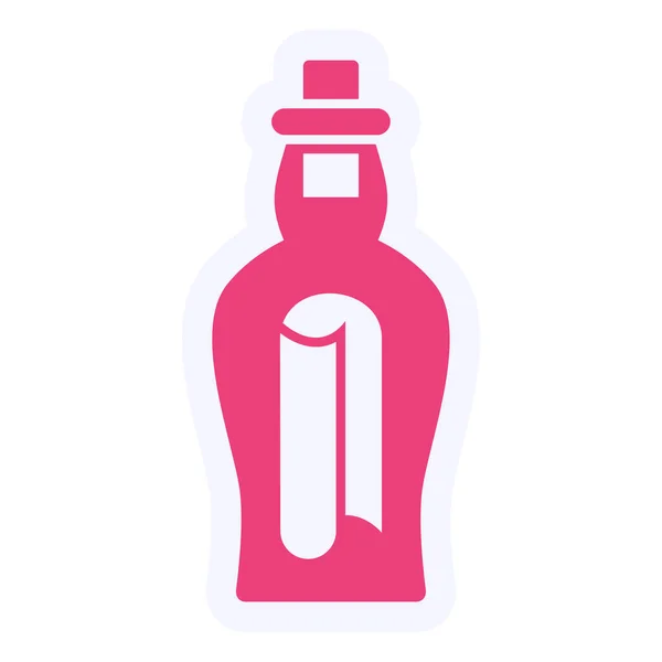 Leter Bottle Web Icon Vector Illustration — Image vectorielle