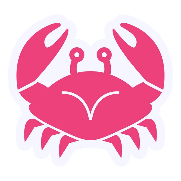 Vector Illustration Crustacean Icon — Stok Vektör