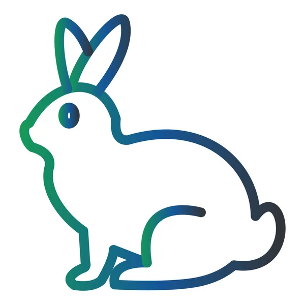 Rabbit Web Icon Vector Illustration — Stok Vektör
