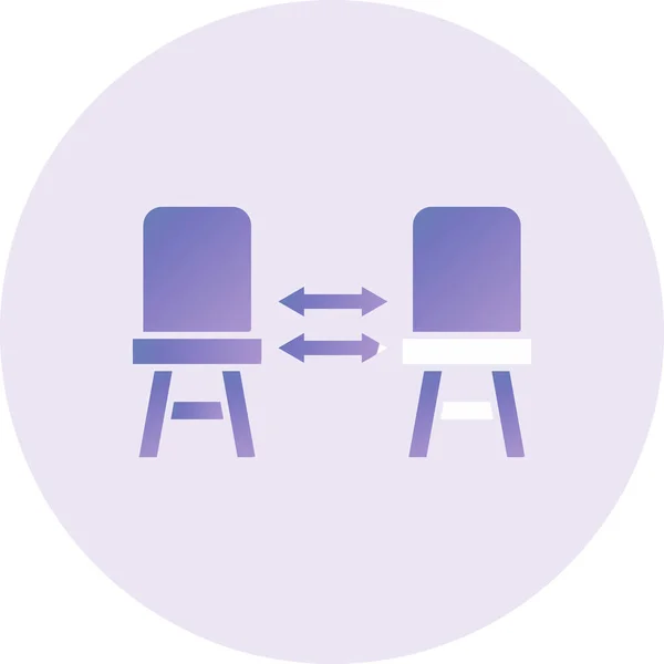 Chairs Vector Glyph Icon Design — Image vectorielle