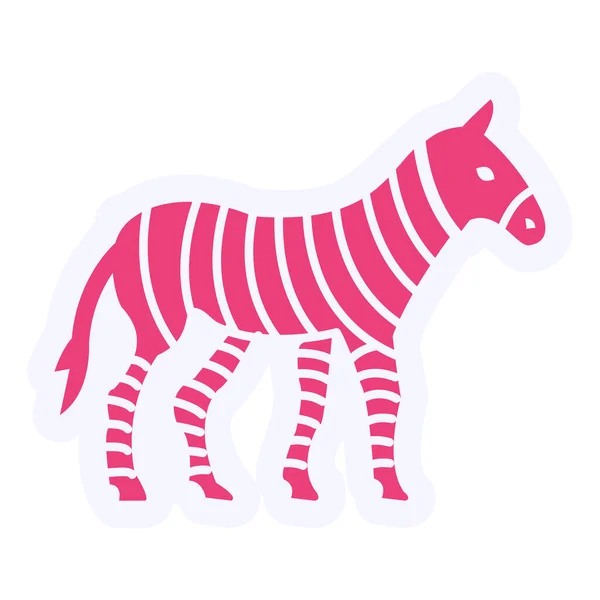 Zebra Web Icon Vector Illustration — Stockvector
