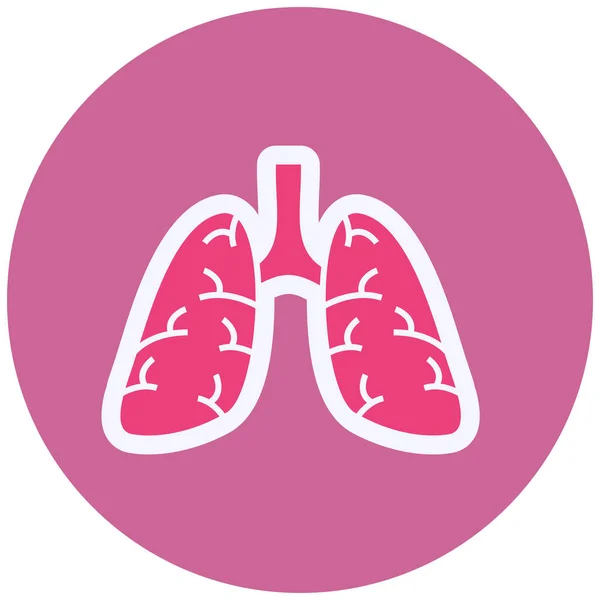 Lungs Vector Glyph Icon Design — Image vectorielle