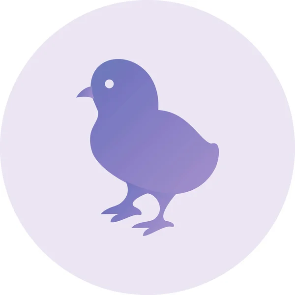 Chick Pigeon Web Icon Illustration — 图库矢量图片