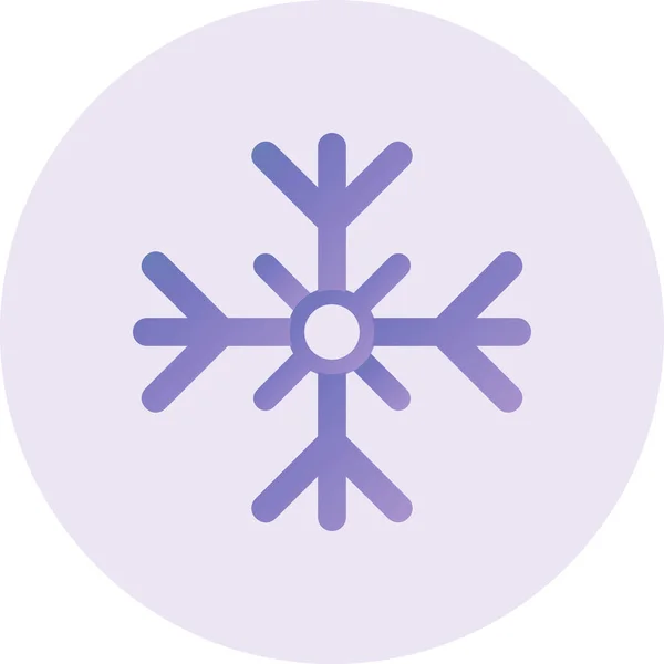 Beautiful Snowflake Web Icon Illustation — Stock Vector