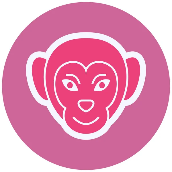 Monkey Web Icon Vector Illustration — 图库矢量图片