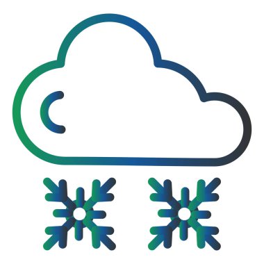 Kar yağışı. Web simgesi basit tasarım