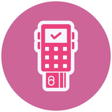 Temassız e-ticaret. Web simgesi basit illüstrasyon