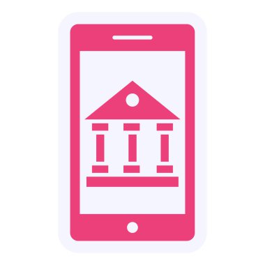 Banka simgesinin vektör illüstrasyonu