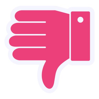 Hoşlanmıyorum. Web simgesi basit illüstrasyon 