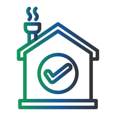 ev vektörü ince çizgi simgesi 