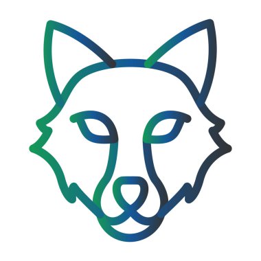 Wolf web icon vector illustration