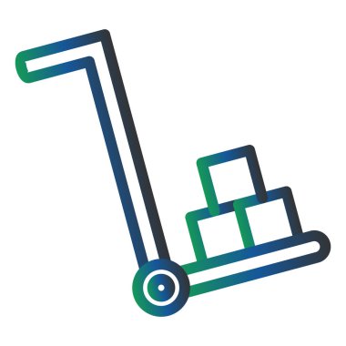 Trolley Vector Glyph Icon Design