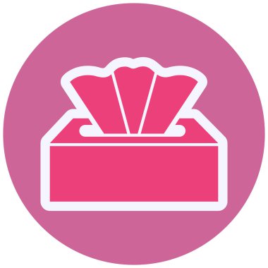 Islak Mendil Vektör Kabartma Simgesi Tasarımı 