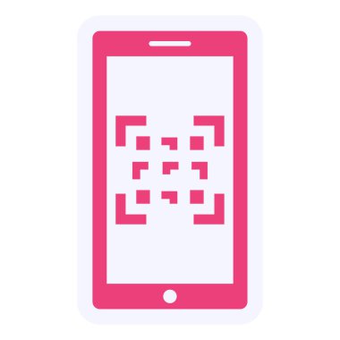 QR Kod Vektörü Kabartma Simgesi Tasarımı