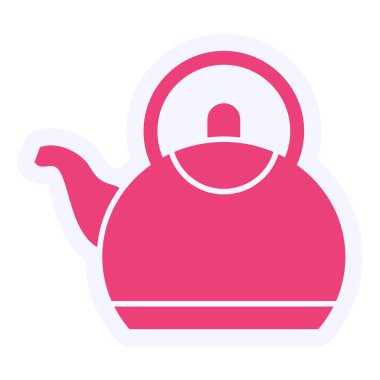 Çaydanlık. Web simgesi basit tasarım