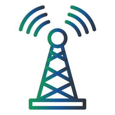 Anten Vektörü Kabartma Simgesi Tasarımı