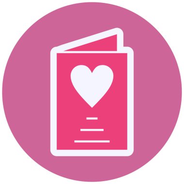 Bir kalp simgesinin vektör illüstrasyonu 