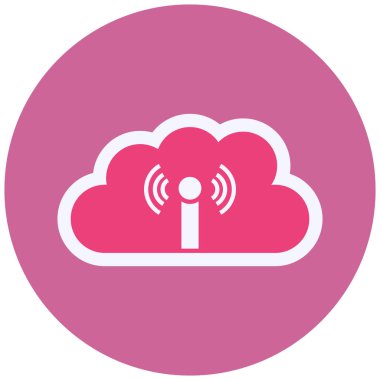 Bulut ağı. Basit resimleme 