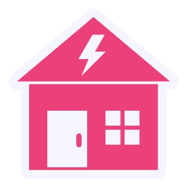 Bina. Web simgesi basit illüstrasyon