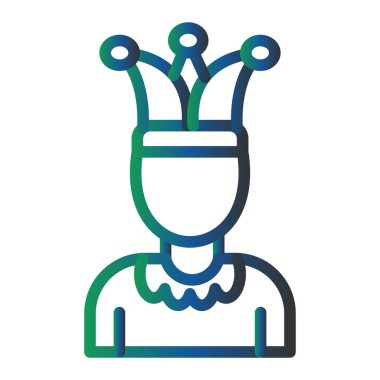 Soytarı. Web simgesi basit illüstrasyon