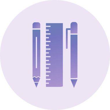 Stationary Vector Glyph Icon Design