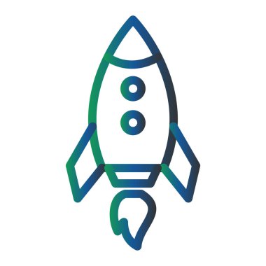 Spaceship Vector Glyph Icon Design