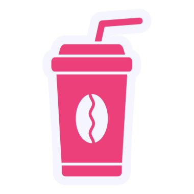 kahve fincanı simgesi, vektör illüstrasyonu