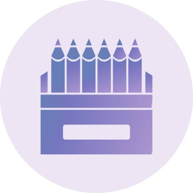 Renkli Kalemler Vektör Şekil Simgesi Tasarımı