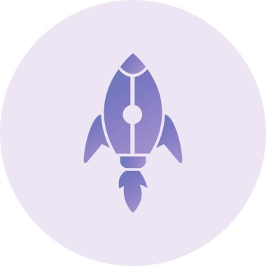 Roket. Web simgesi basit tasarım