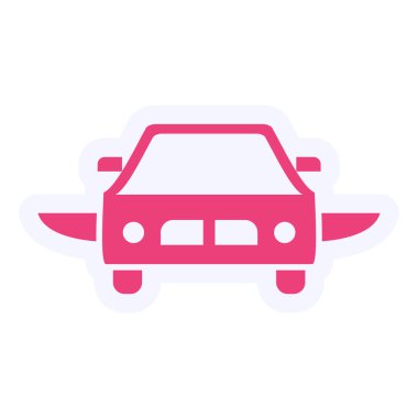 Flying Car. web icon simple design