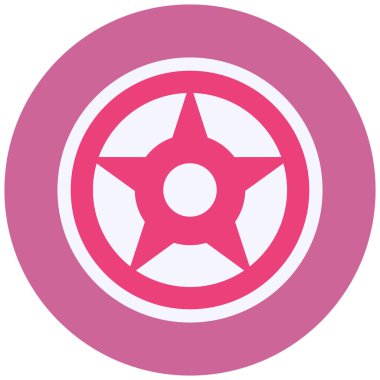 Tekerlek. Web simgesi basit illüstrasyon