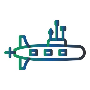 Denizaltı simge vektör çizim