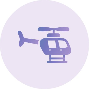Helikopterin vektör illüstrasyonu 